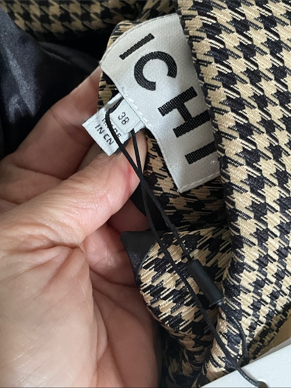 Ichi Ava Houndstooth check Blazer Jacket - Classic Tailored Women's Coat- nwt - Picture 5 of 6